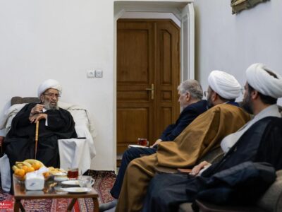 دیدار اعضای کنگره بزرگداشت آیت الله میلانی با آیت الله اشرفی شاهرودی+عکس