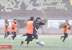 تمرین تیم فوتبال بانوان شبستان رشت