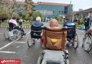 برگزاری مسابقات ویلچررانی توسط مددجویان آسایشگاه معلولین و سالمندان رشت