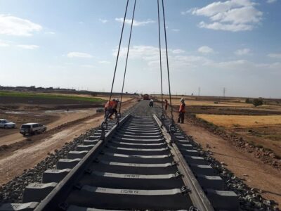 بازدید وزیر راه و شهرسازی از عملیات احداث خط دوم راه آهن زنجان به قزوین