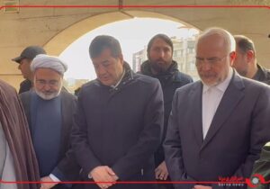 ادای احترام رییس مجلس و وزیر ورزش و جوانان به شهدای طرقبه