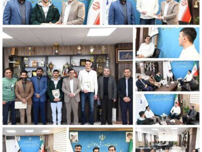 تجلیل از قهرمانان البرزی شنا و شیرجه