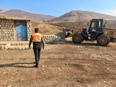 تخریب ساختوسازهای غیرمجاز در محور چلگرد–آقاسید