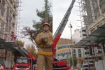 نجات کارگر مصدوم از طبقه پنجم ساختمان در حال ساخت کرمانشاه