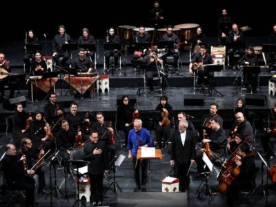 نغمهکمانچه سعید فرجپوری و آواز وحیدتاج درمیان نتهای ارکستر موسیقی ملی ایران در تالار وحدت پیچید