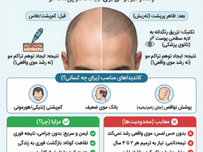 کاشت مو به روش میکرو اسکالپ چیست؟ تحلیل پزشکان شیراز را بخوانید.