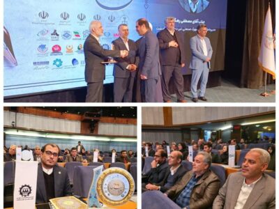 نشان عالی مدیر سال و تاثیرگذار در صنعت در دستان دکتر رهگذر