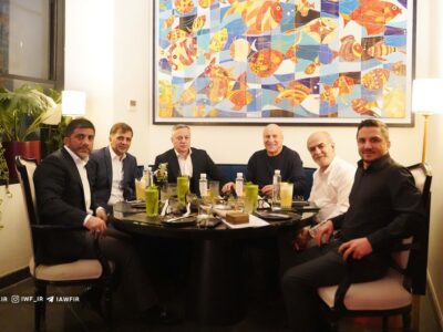 نایب رئیس اتحادیه جهانی کشتی با دبیر و سوریان همسفره شد