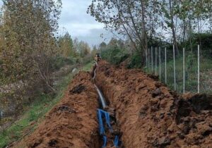 عملیات اجرایی خط انتقال از مخزن ۳۰ هزار متر مکعبی لاکان به چند روستای گیلان