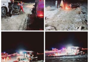 برخورد اتوبوس با کامیون در محور سربیشه_نهبندان