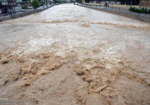 طغیان رودخانه فصلی در روستای هامین هشتبندی هرمزگان