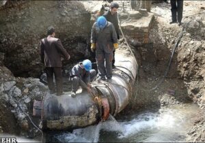 اصلاح شبکه توزیع آب روستای بندار طی ۴۸ ساعت انجام شد