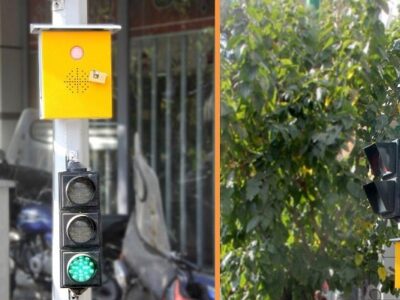 نصب چراغ راهنمایی برای کاهش تصادف در منطقه ۱۸ تهران