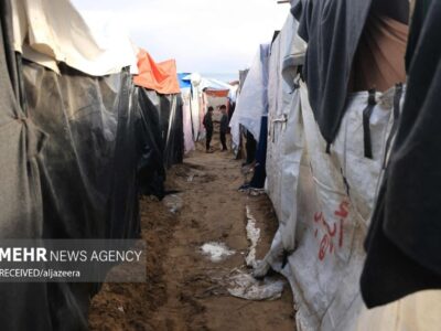 هشدار درباره اوضاع فاجعه بار غزه به دنبال بارندگی و سیلاب