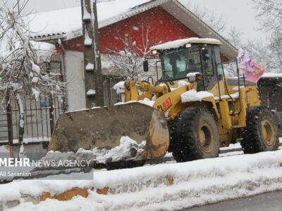 عملیات برفروبی محور سیاهکل به دیلمان