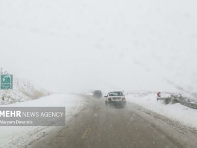 وضعیت جاده برفی کندوان