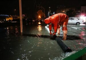 آب گرفتگی مسکن مهر شهر بندر جاسک