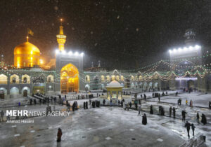 خاص ترین تصاویر از حرم برفی امام رضا(ع)