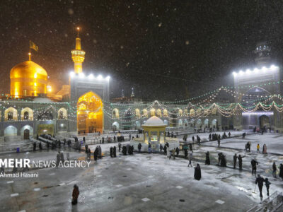 خاص ترین تصاویر از حرم برفی امام رضا(ع)