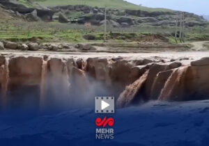طغیان رودخانه شهر ارد گراش فارس