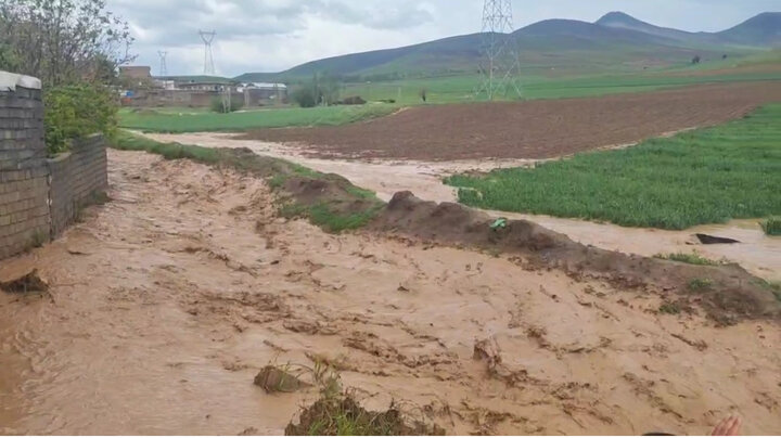 نجات کشاورز گرفتار در سیلاب روستای گرو میناب