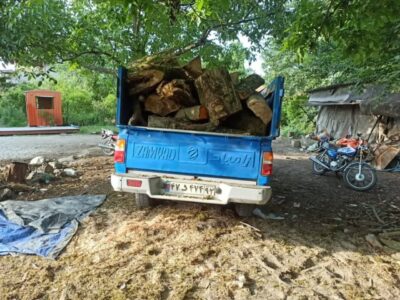 مانور مقابله با قاچاق چوب در غرب مازندران