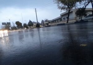 هوای بارانی شهر ساری