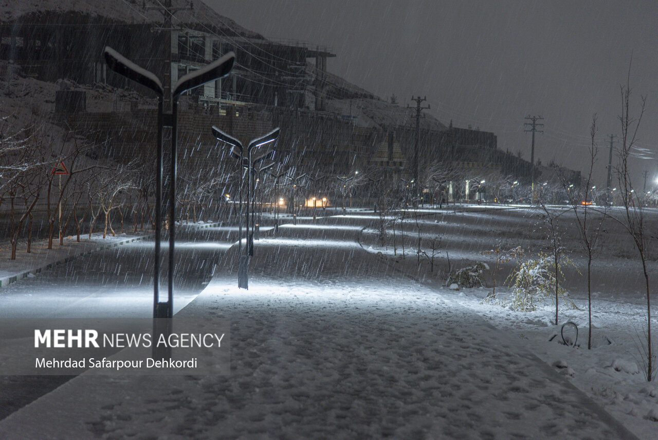 بارش برف در شیراز آغاز شد بارش برف در شیراز آغاز شد