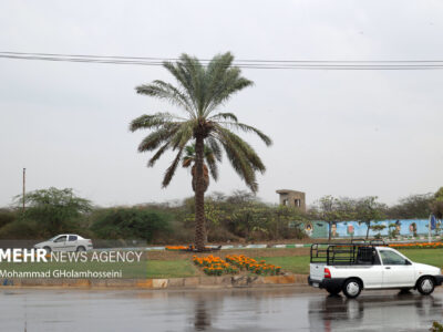 بارش اولین باران پاییزی در دلگان