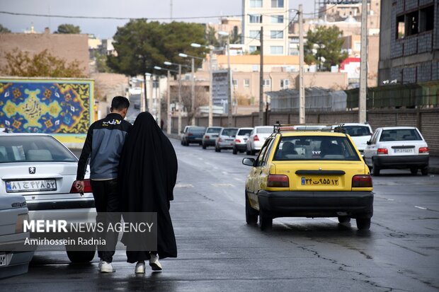 اولین بارش پاییزی باران در بیرجند