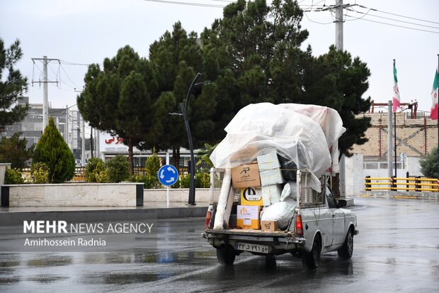 اولین بارش پاییزی باران در بیرجند