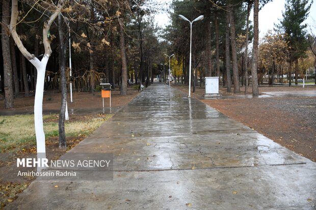 اولین بارش پاییزی باران در بیرجند