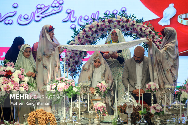 مراسم ازدواج ۹۰۰ زوج از فرزندان بازنشستگان نیروهای مسلح