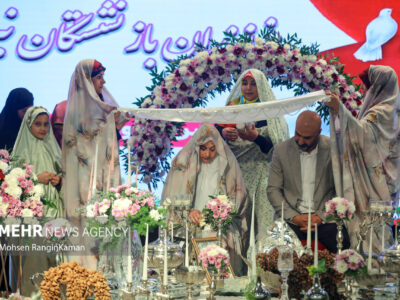 مراسم ازدواج ۹۰۰ زوج از فرزندان بازنشستگان نیروهای مسلح