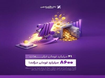 بازدهی تبلیغات بانک اقتصاد نوین: ۴۱ میلیارد هزینه، ۸۶۰۰ میلیارد درآمد