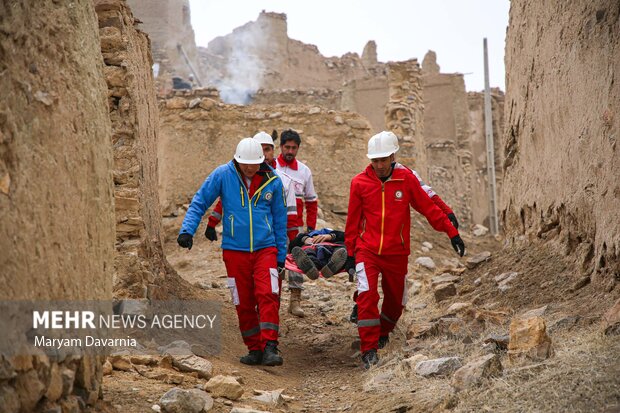 مانور زلزله ۶.۸ ریشتری و سیل در روستای باغچق بجنورد