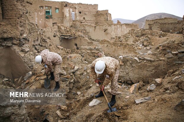 مانور زلزله ۶.۸ ریشتری و سیل در روستای باغچق بجنورد