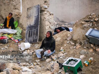 مانور زلزله ۶.۸ ریشتری و سیل در روستای باغچق بجنورد