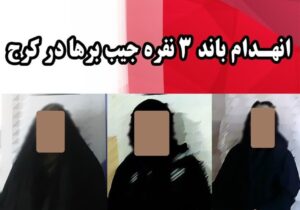 انهدام باند جیببرها با ۲۰ فقره سرقت در کرج 