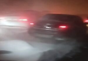 برف و کولاک شدید در ساراتوف روسیه+فیلم