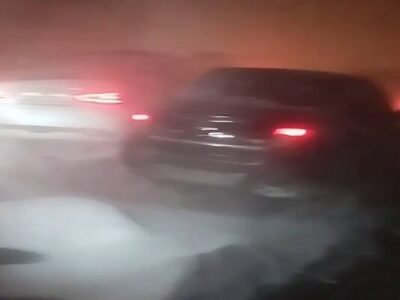 برف و کولاک شدید در  ساراتوف روسیه+فیلم