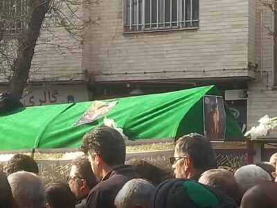 آئین تشییع پیکر آیتالله شاهچراغی در سمنان