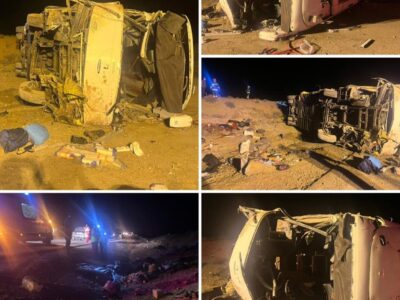 واژگونی اتوبوس در محور نطنز اصفهان؛۱۳نفر فوت کردند