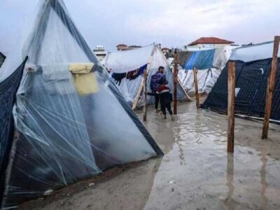 هشدار دولت غزه در مورد تلفات گسترده شرایط آب و هوایی در غزه