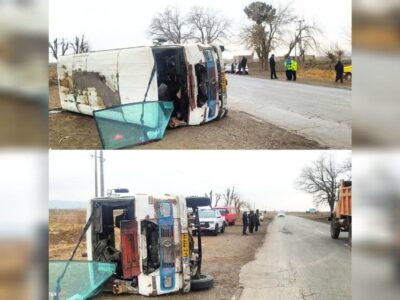 آخرین وضعیت واژگونی مینی بوس در نیشابور؛۱۴ نفر مصدوم شدند