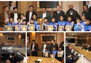 تجلیل از استعدادهای فوتبالی نونهالان در باغستان با حضور مسئولان شهری