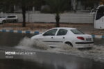 آبگرفتگی خیابان های انزلی بر اثر بارش باران