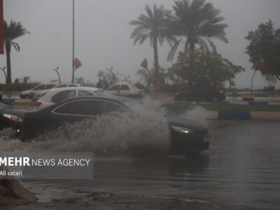 وضعیت محور بندرعباس – حاجی آباد پس از بارش باران