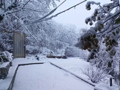 بارش برف اشکور رودسر را سفیدپوش کرد