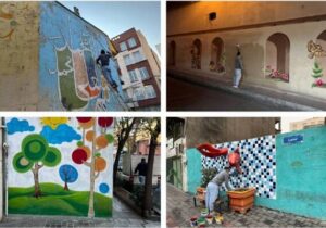 مرمت گسترده نقاشیهای دیواری و المانهای بصری در منطقه ۶ تهران